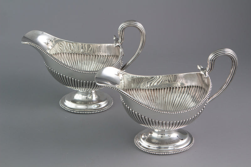 A Very Fine Pair of George III Silver Sauce Boats London 1777