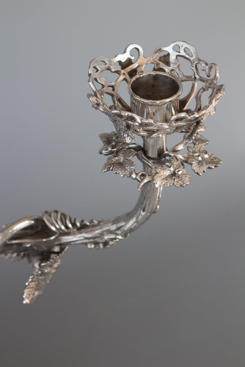A Spectacular Late 19C Silver Plate Table Centrepiece Candelabra