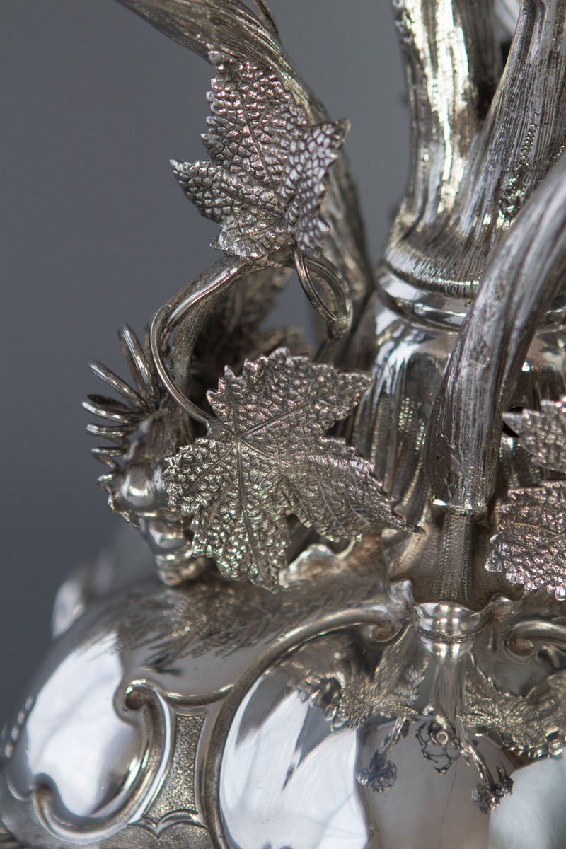A Spectacular Late 19C Silver Plate Table Centrepiece Candelabra