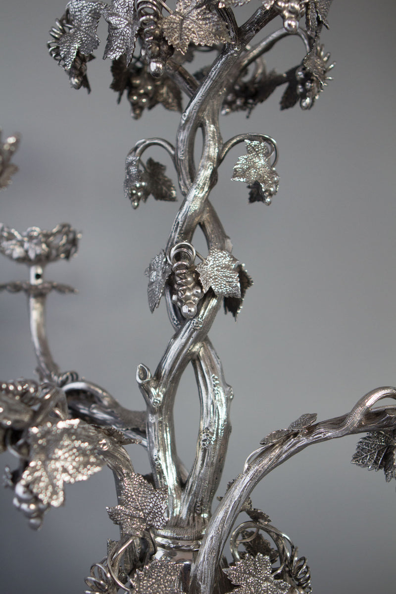 A Spectacular Late 19C Silver Plate Table Centrepiece Candelabra