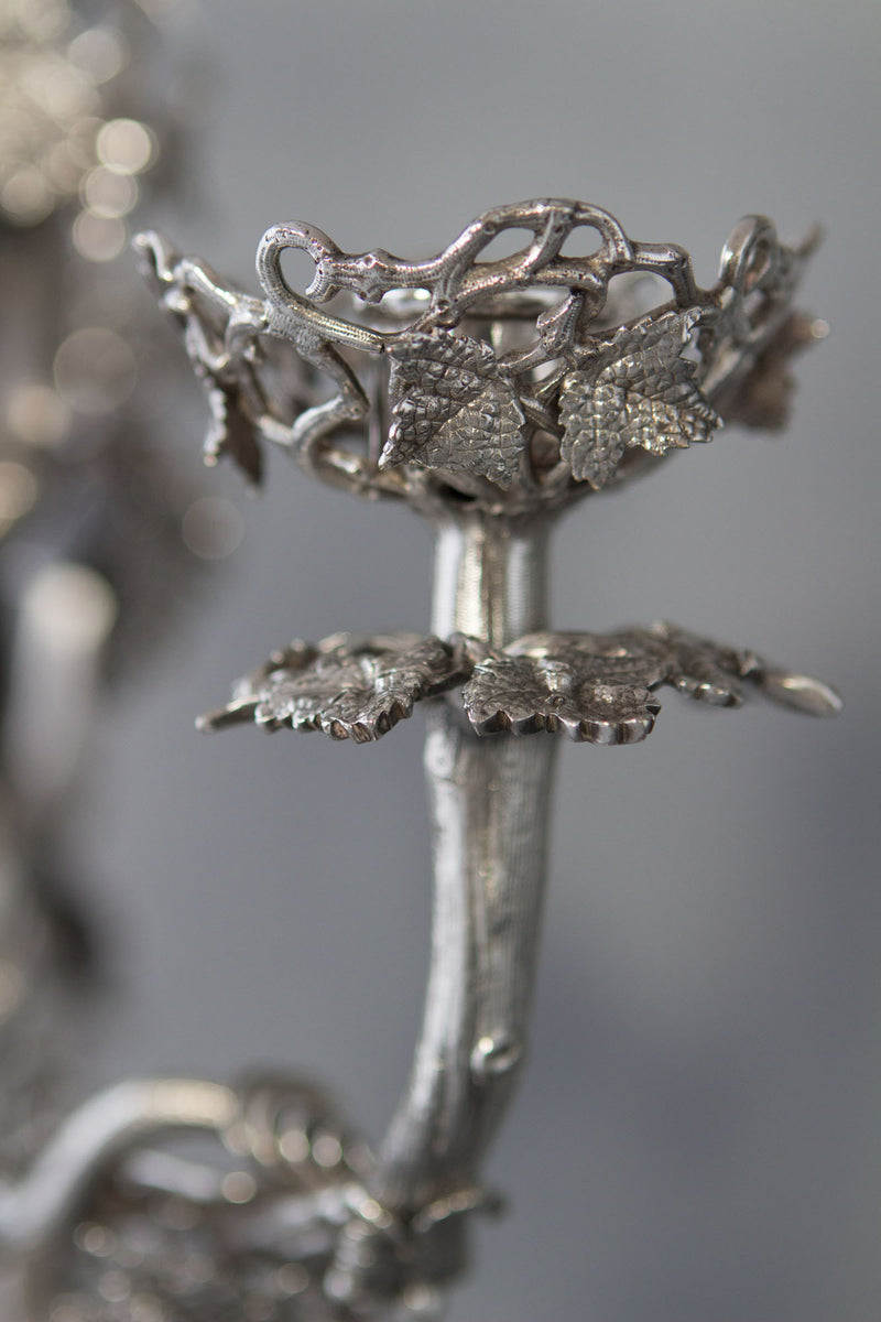 A Spectacular Late 19C Silver Plate Table Centrepiece Candelabra