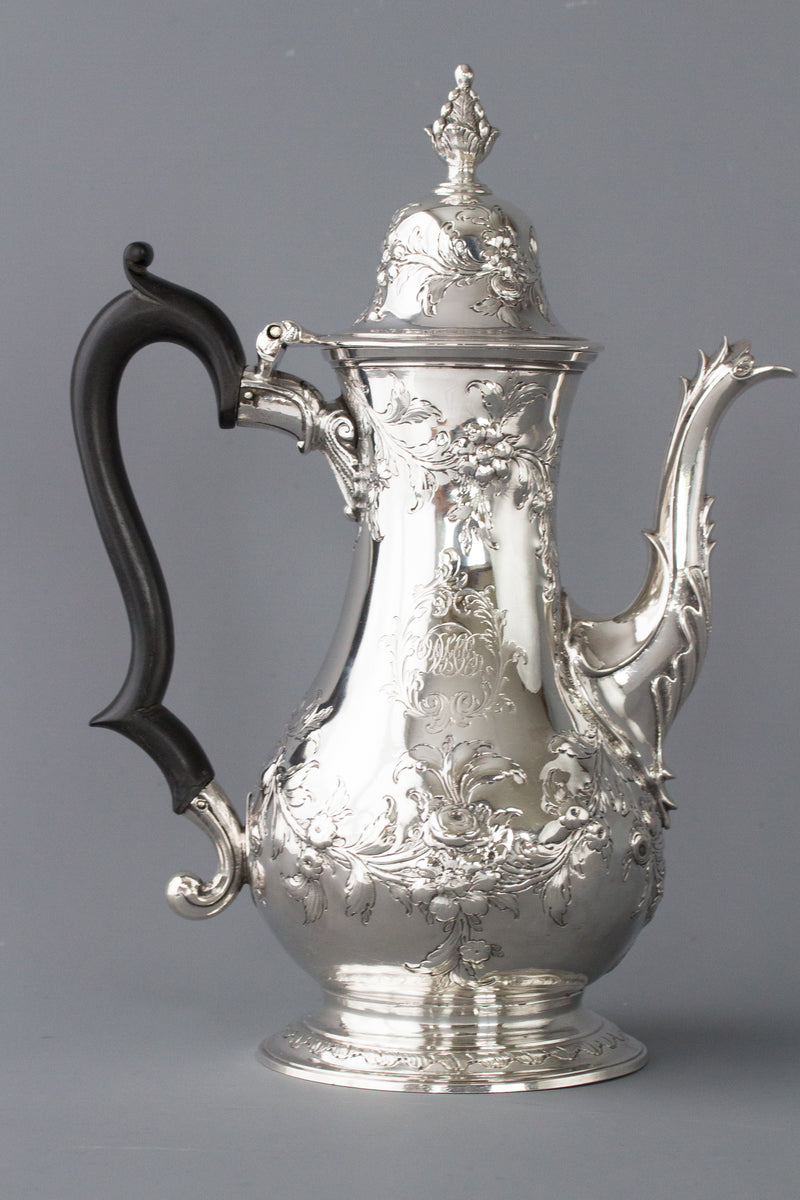 A Georgian Silver Coffee Pot London 1770 by Walter Brind