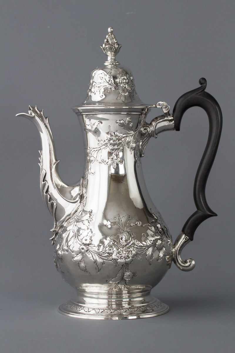 A Georgian Silver Coffee Pot London 1770 by Walter Brind