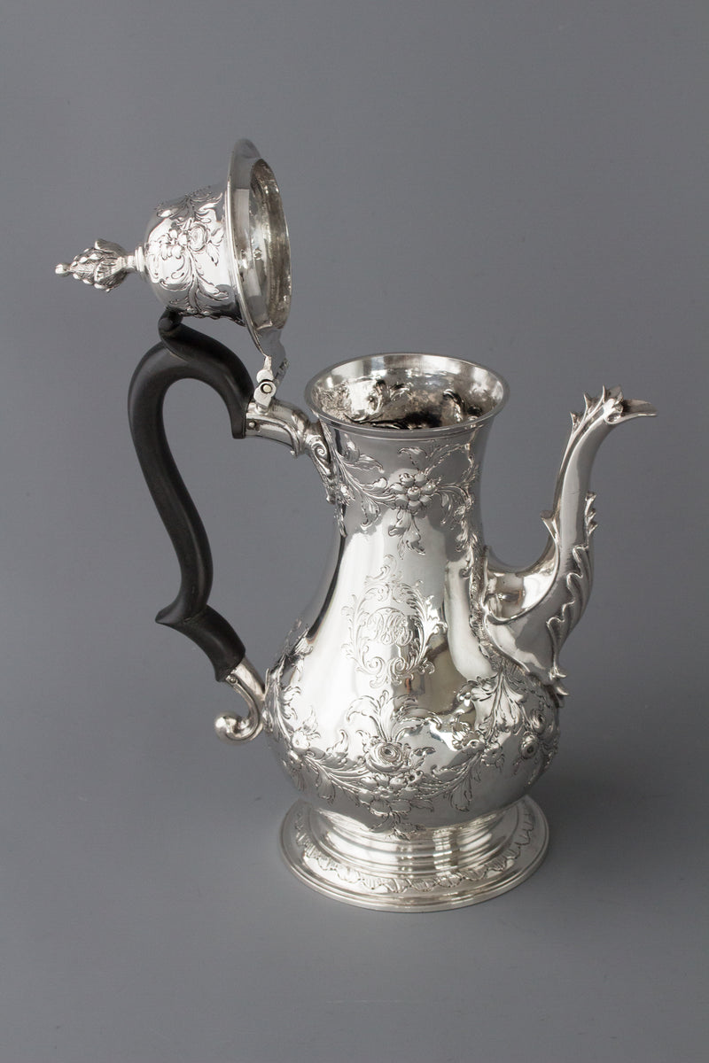 A Georgian Silver Coffee Pot London 1770 by Walter Brind