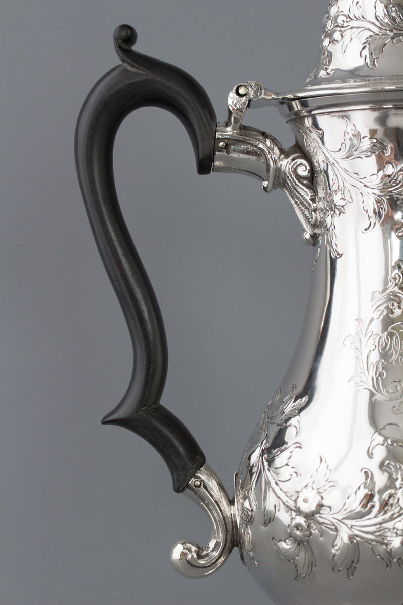 A Georgian Silver Coffee Pot London 1770 by Walter Brind