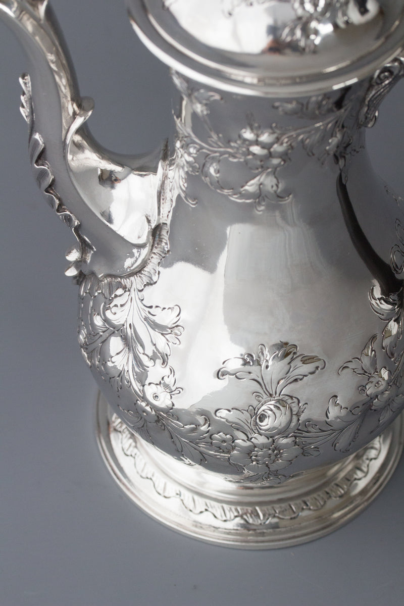 A Georgian Silver Coffee Pot London 1770 by Walter Brind