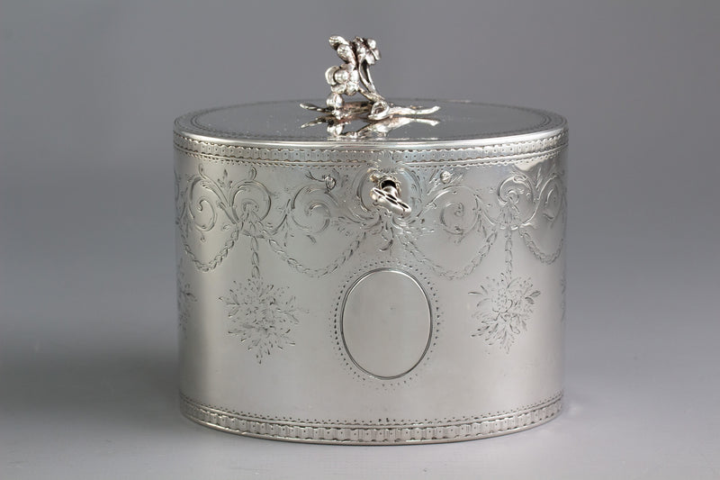 A George III Silver Tea Box or Caddy London 1772 by Aaron Lestourgeon