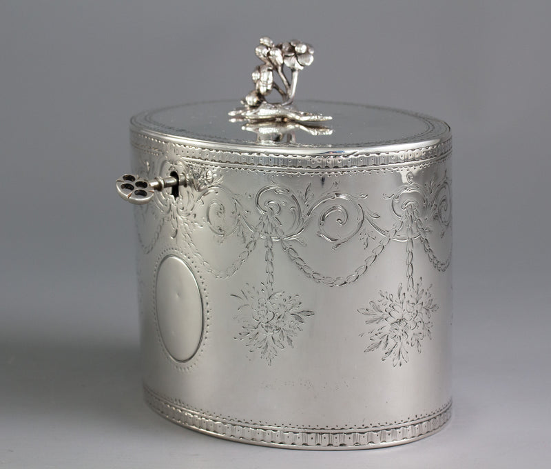 A George III Silver Tea Box or Caddy London 1772 by Aaron Lestourgeon