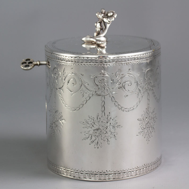 A George III Silver Tea Box or Caddy London 1772 by Aaron Lestourgeon