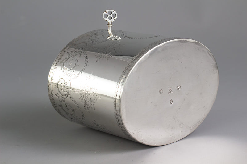 A George III Silver Tea Box or Caddy London 1772 by Aaron Lestourgeon