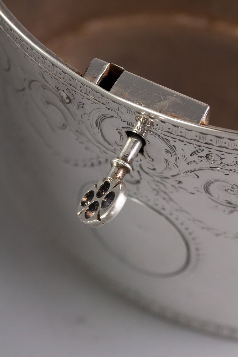 A George III Silver Tea Box or Caddy London 1772 by Aaron Lestourgeon