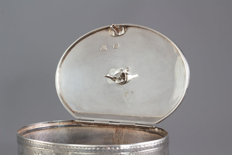 A George III Silver Tea Box or Caddy London 1772 by Aaron Lestourgeon