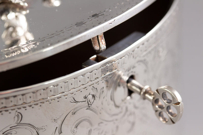 A George III Silver Tea Box or Caddy London 1772 by Aaron Lestourgeon