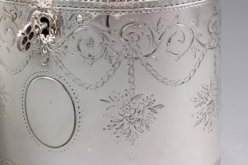 A George III Silver Tea Box or Caddy London 1772 by Aaron Lestourgeon