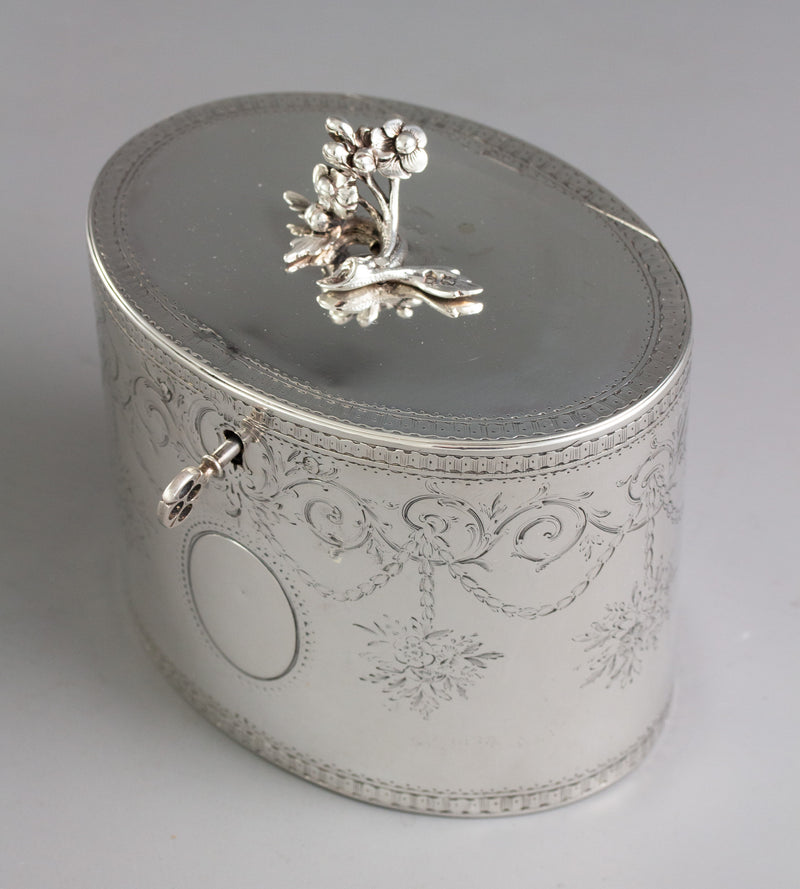 A George III Silver Tea Box or Caddy London 1772 by Aaron Lestourgeon