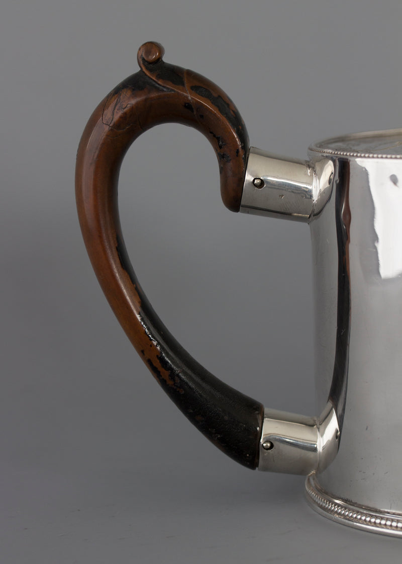 A very fine George III Silver Drum Teapot, London 1776 by Walter Brind