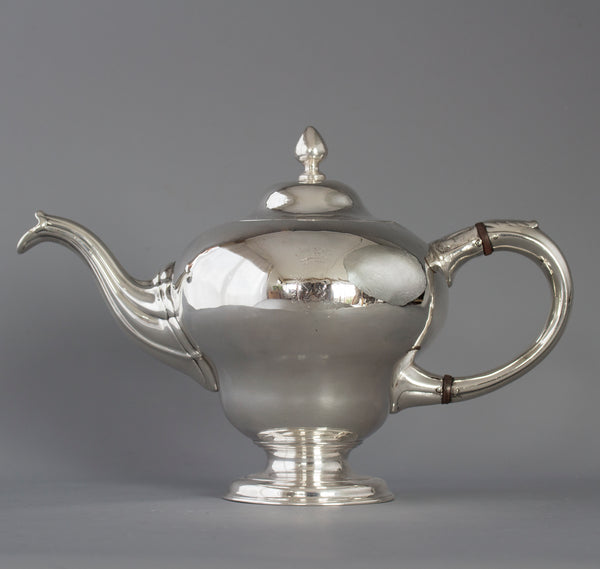 A George II Scottish Silver Teapot, by Edward Lothian, Edinburgh 1749