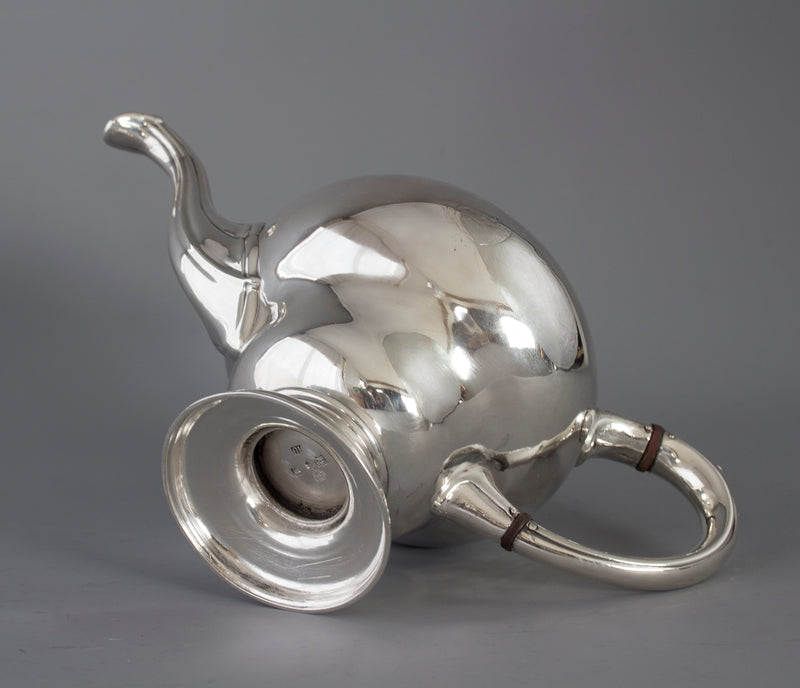 A George II Scottish Silver Teapot, by Edward Lothian, Edinburgh 1749