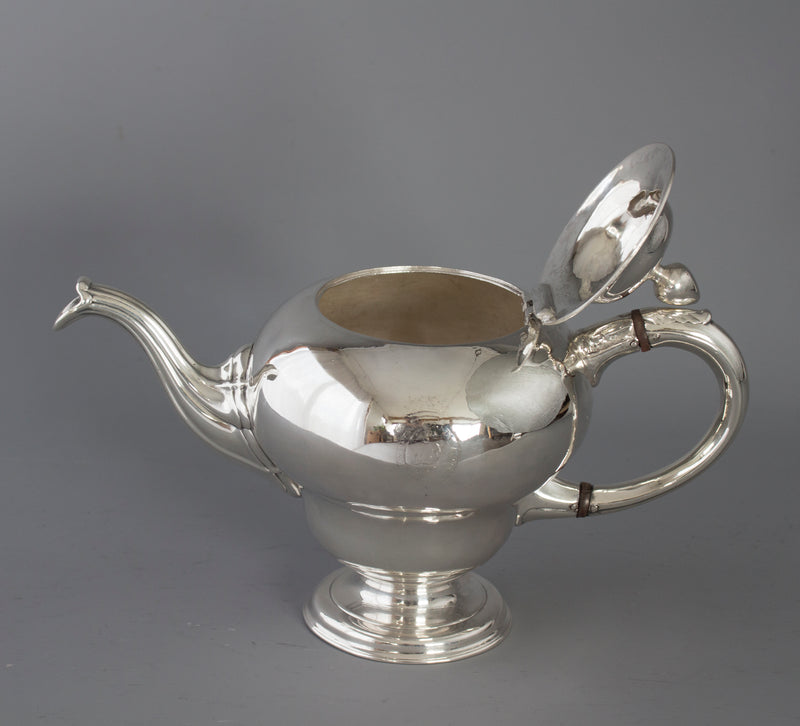 A George II Scottish Silver Teapot, by Edward Lothian, Edinburgh 1749