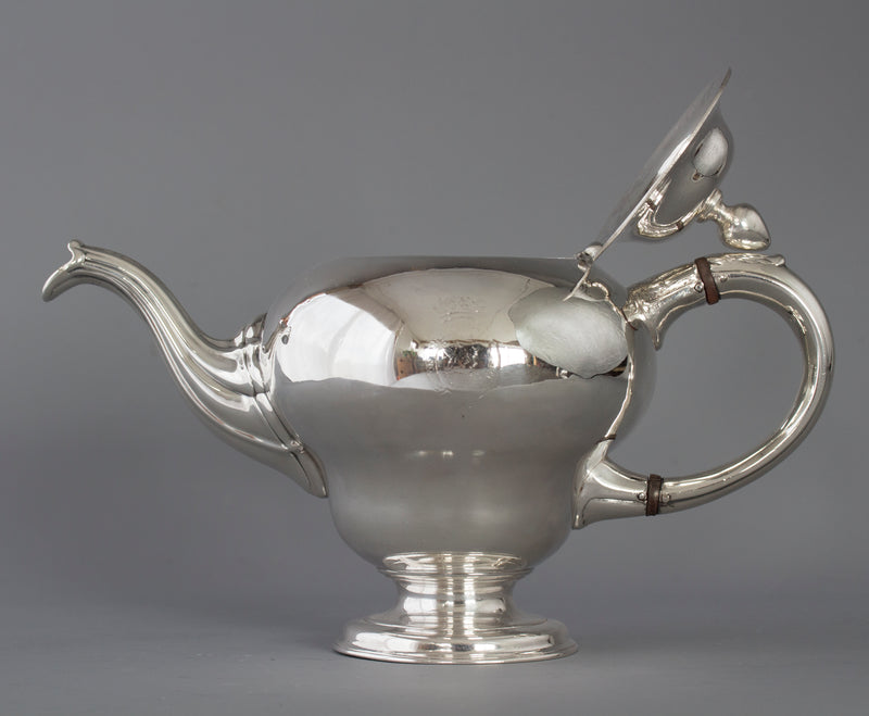 A George II Scottish Silver Teapot, by Edward Lothian, Edinburgh 1749
