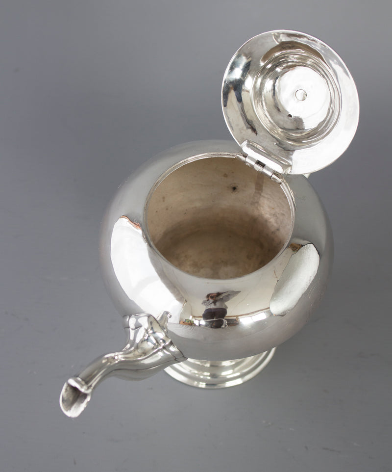 A George II Scottish Silver Teapot, by Edward Lothian, Edinburgh 1749
