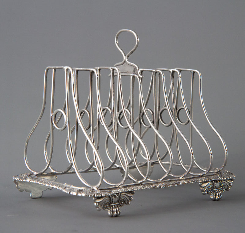A Very Good Silver Seven Bar Toast Rack London 1815 by Joseph Angell