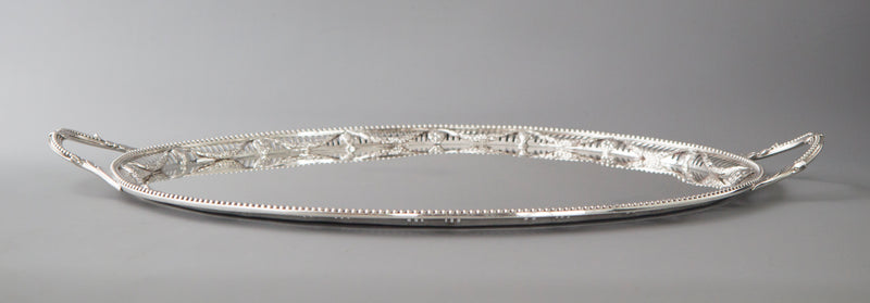 A Superb Early George III Silver Drinks Tray, London 1769 by Thomas Heming