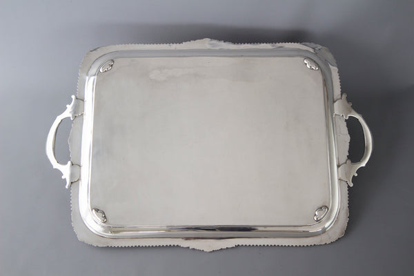 A Very Good Victorian Silver Tea or Drinks Tray, Atkin Bros, Sheffield 1899