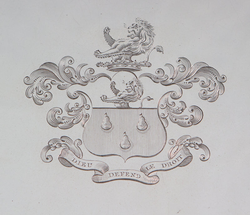 A George III Irish Silver Tray, James le Bas Dublin 1825
