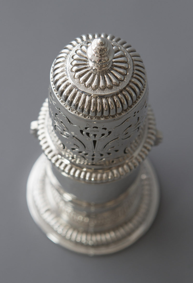 A very rare William III britannia silver lighthouse caster, London 1698 by Joseph Ward