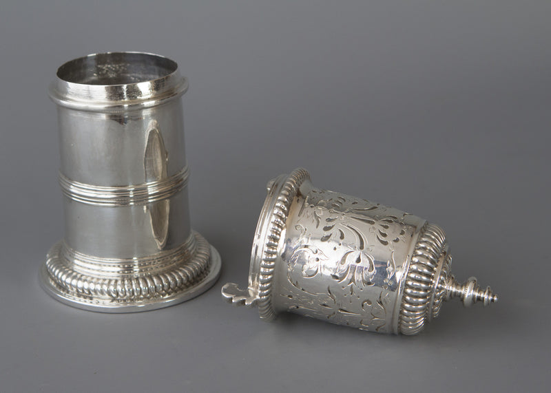 A very rare William III britannia silver lighthouse caster, London 1698 by Joseph Ward