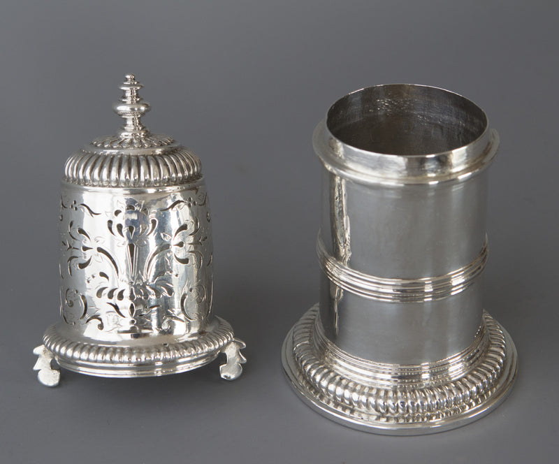 A very rare William III britannia silver lighthouse caster, London 1698 by Joseph Ward