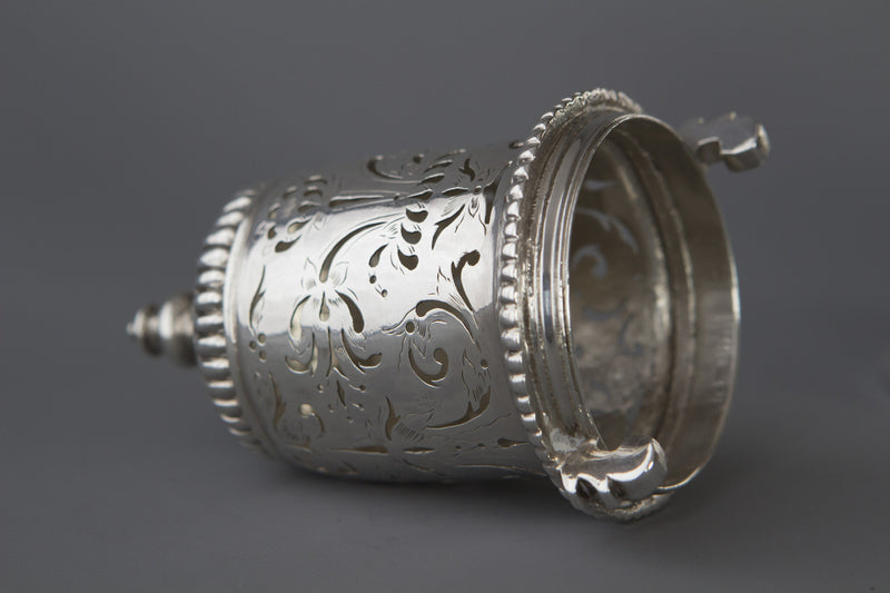 A very rare William III britannia silver lighthouse caster, London 1698 by Joseph Ward