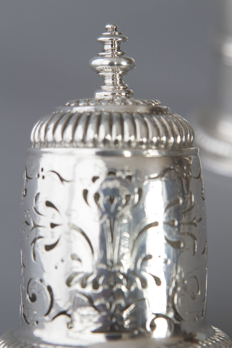A very rare William III britannia silver lighthouse caster, London 1698 by Joseph Ward