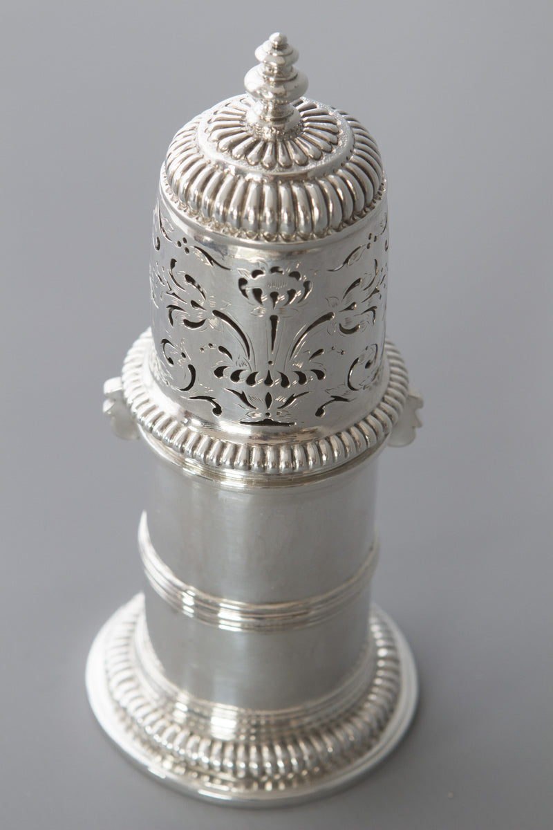 A very rare William III britannia silver lighthouse caster, London 1698 by Joseph Ward
