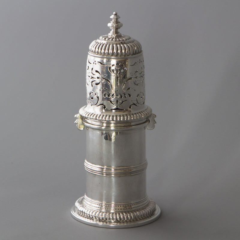 A very rare William III britannia silver lighthouse caster, London 1698 by Joseph Ward
