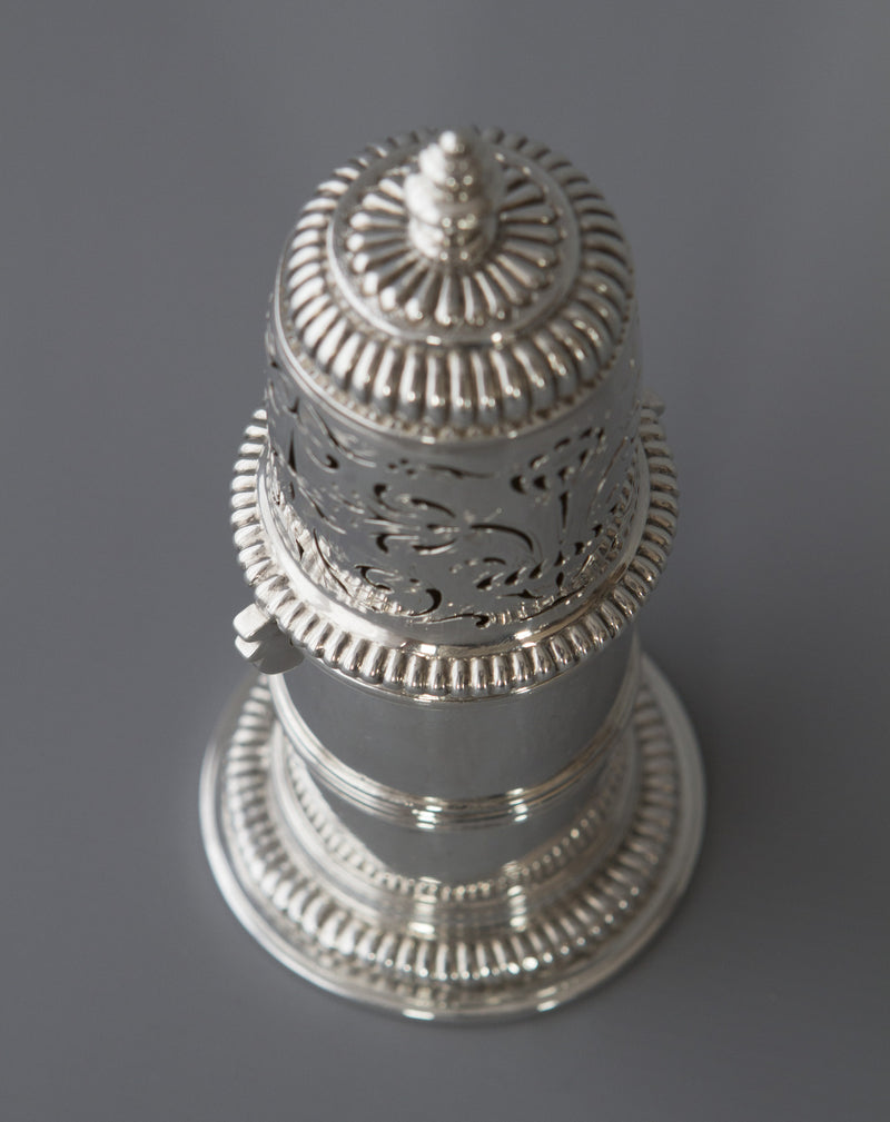 A very rare William III britannia silver lighthouse caster, London 1698 by Joseph Ward