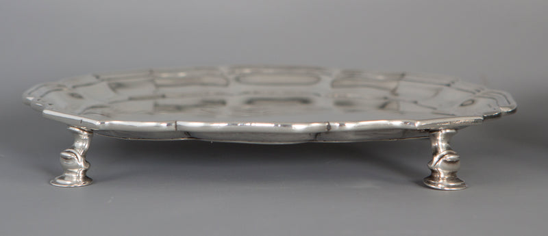 A very fine Pair of Huguenot Silver Waiters, London 1742 by Augustin Courtauld