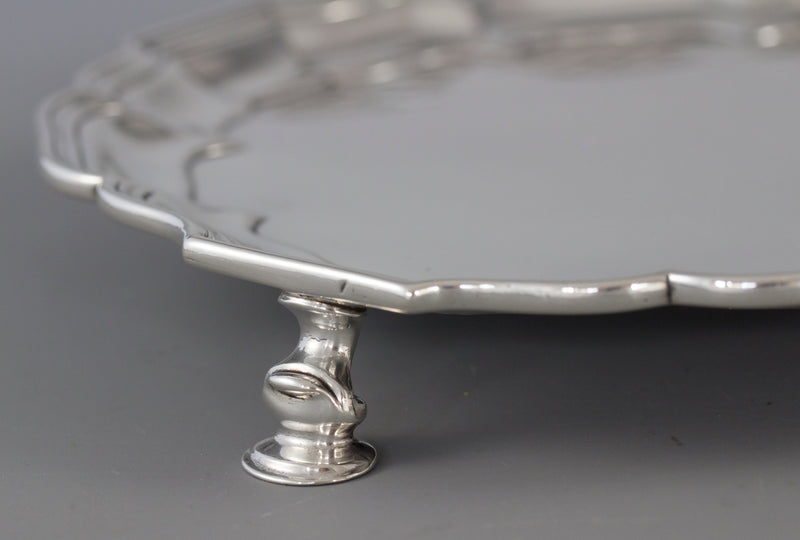 A very fine Pair of Huguenot Silver Waiters, London 1742 by Augustin Courtauld