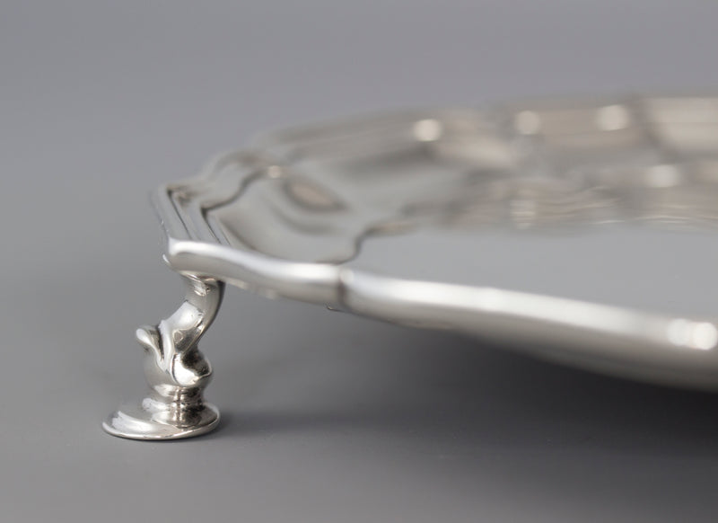 A very fine Pair of Huguenot Silver Waiters, London 1742 by Augustin Courtauld