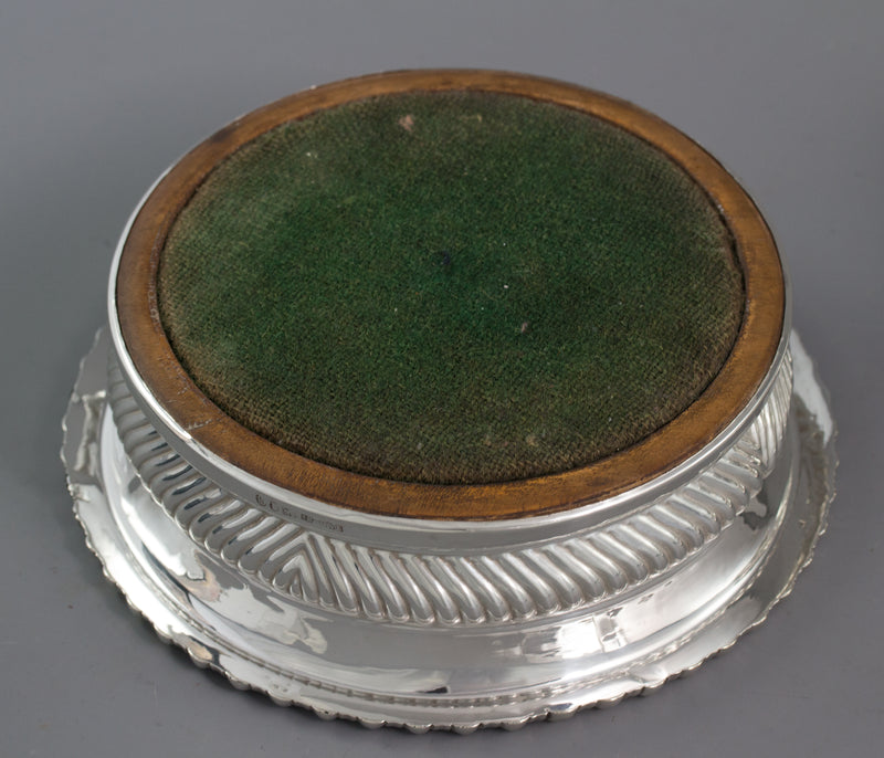 A Large Pair of George III Silver Wine Coasters, Sheffield 1819 by T & J Settle