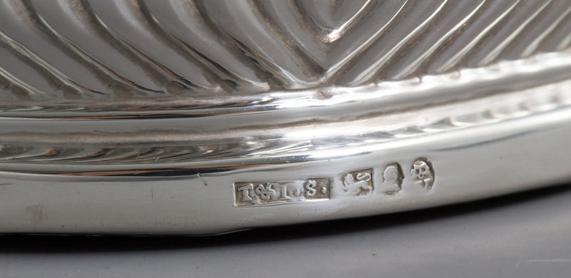 A Large Pair of George III Silver Wine Coasters, Sheffield 1819 by T & J Settle