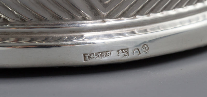 A Large Pair of George III Silver Wine Coasters, Sheffield 1819 by T & J Settle