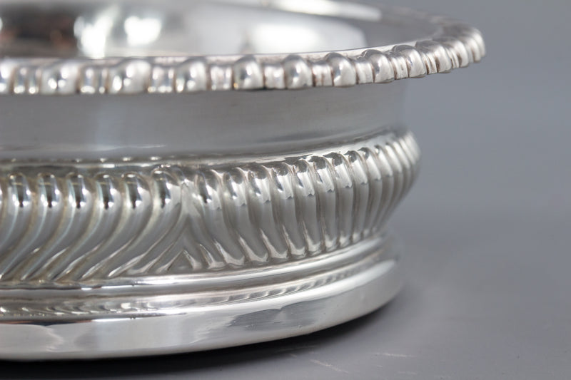 A Large Pair of George III Silver Wine Coasters, Sheffield 1819 by T & J Settle