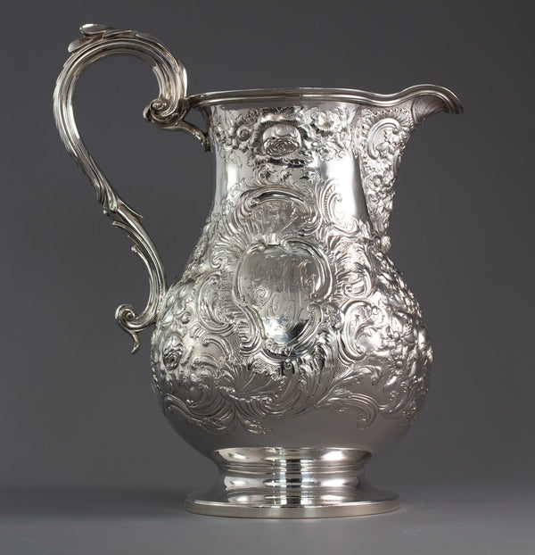 A Large Georgian Silver Wine Jug or Ewer London 1824 by William Eley II