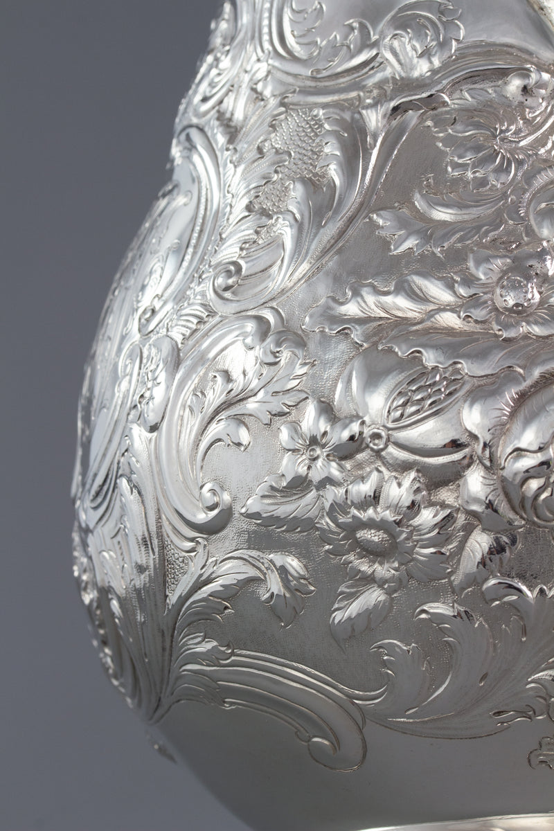 A Large Georgian Silver Wine Jug or Ewer London 1824 by William Eley II
