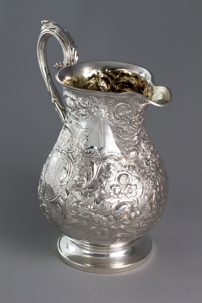 A Large Georgian Silver Wine Jug or Ewer London 1824 by William Eley II