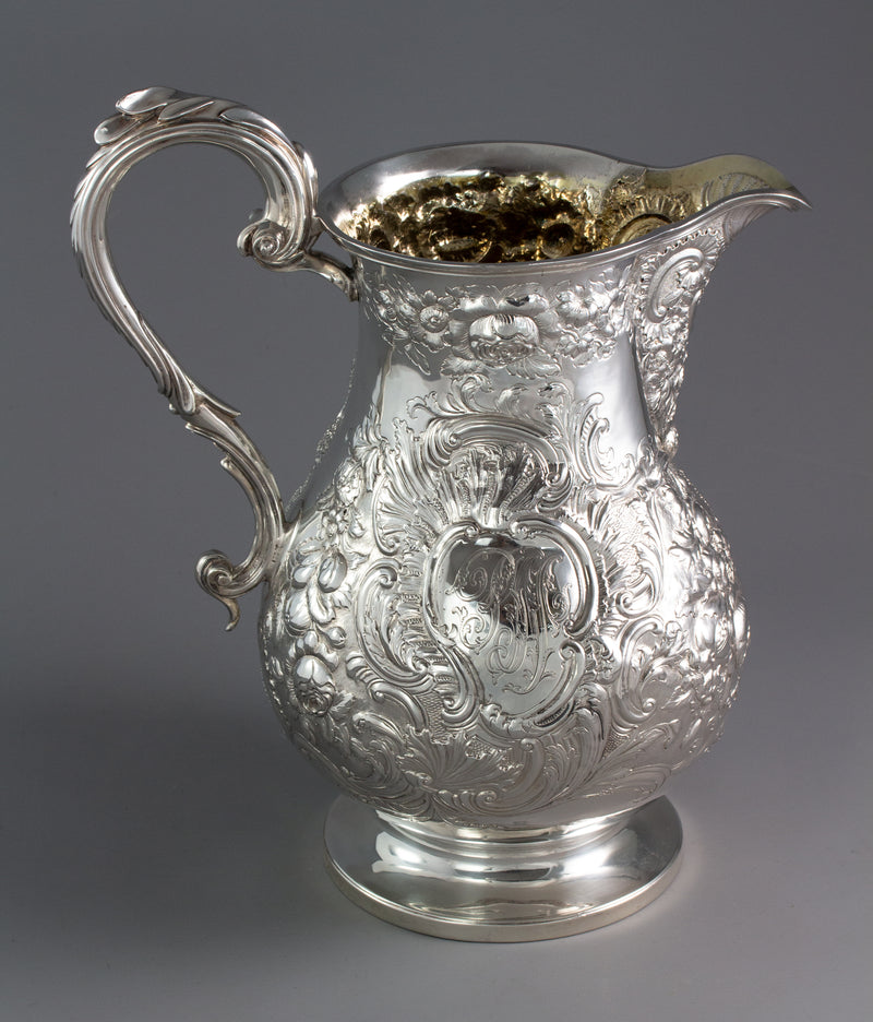 A Large Georgian Silver Wine Jug or Ewer London 1824 by William Eley II