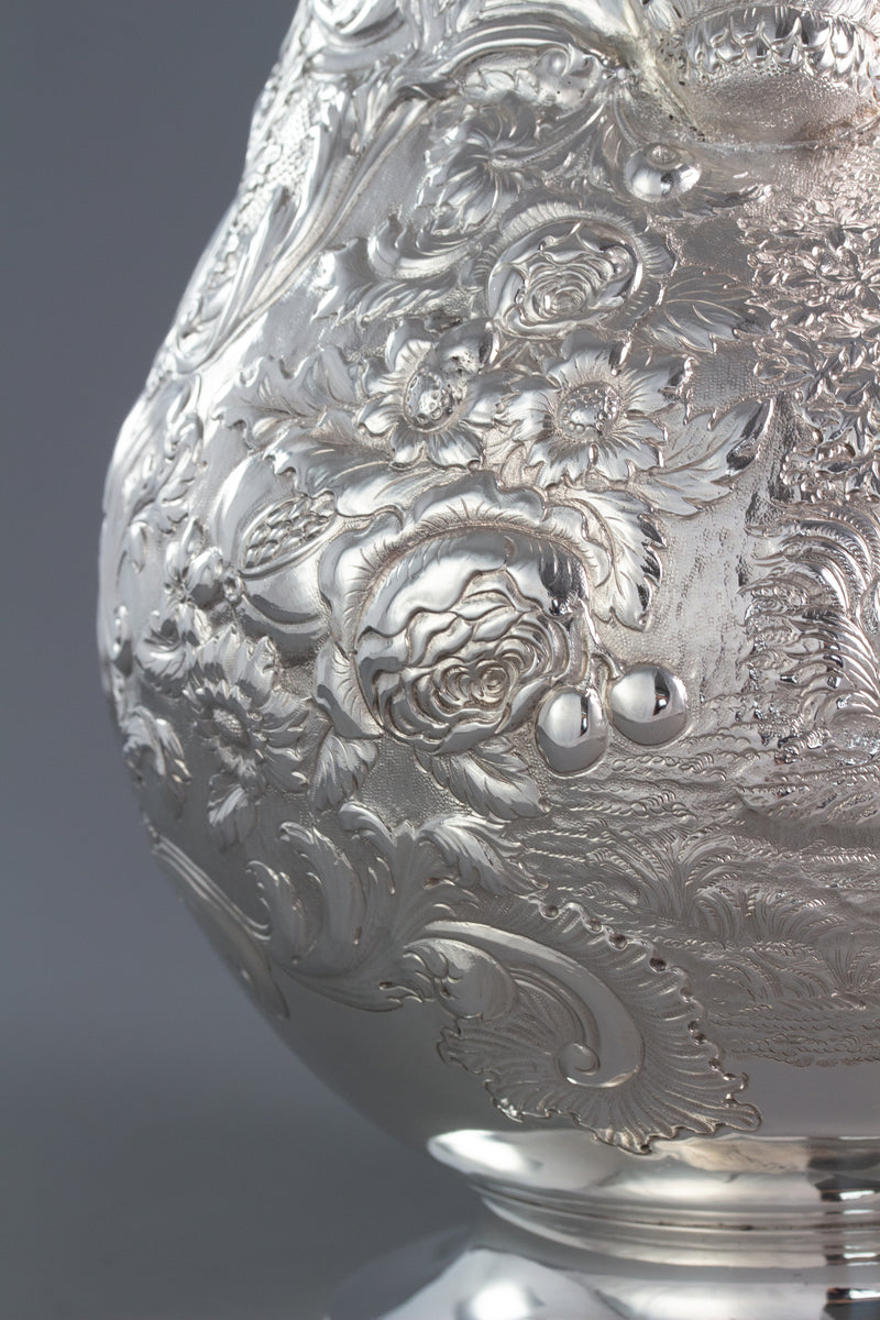A Large Georgian Silver Wine Jug or Ewer London 1824 by William Eley II