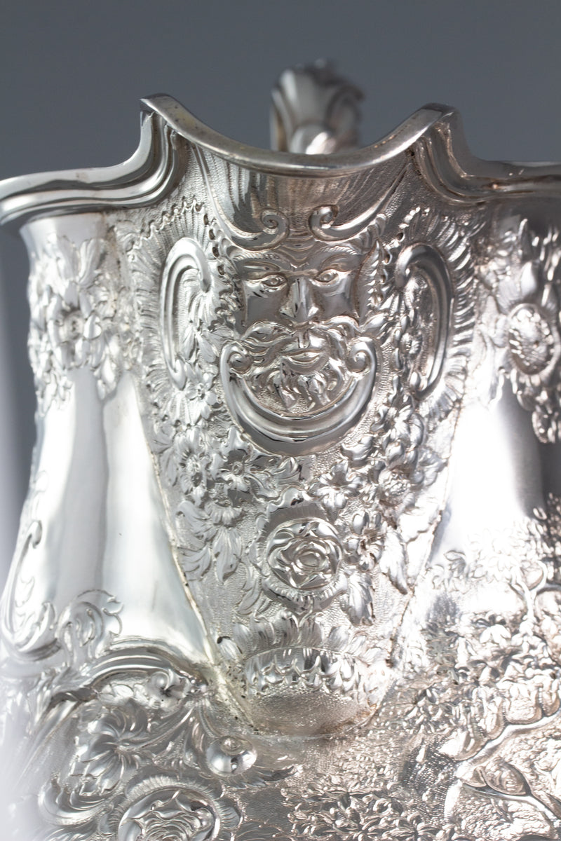A Large Georgian Silver Wine Jug or Ewer London 1824 by William Eley II